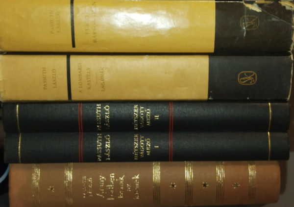 Passuth László - 5 db Passuth regény: Lagunák - Hétszer vágott mező I-II - Aranyködben fáznak az Istenek + Fekete bársonyban + Lombard kastély/Lagúnák