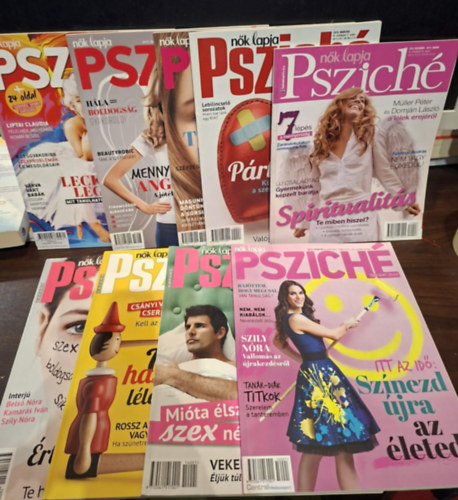 9 db Nők Lapja Psziché Magazin (szórványszámok): 2016. február, 2014. február, 2014. május-június, 2014. július-augusztus, 2012. december - 2013. január, 2015. március, 2015. május-június, 2015. december-2016.január, 2015. április