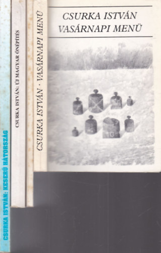 Csurka Istv�n - 4 db. politikai k�tet (Vas�rnapi men� + Vas�rnapi jegyzetek + �j magyar �n�p�t�s + Keser� h�torsz�g)