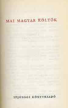Vargha Balázs (szerk.) - Mai magyar költők