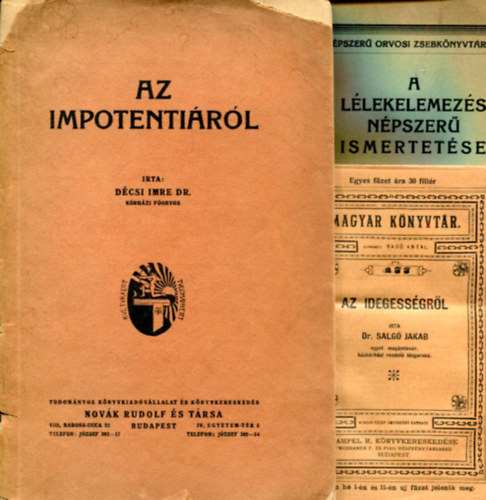 Tbb szerz - 3 db orvosi kisfzet