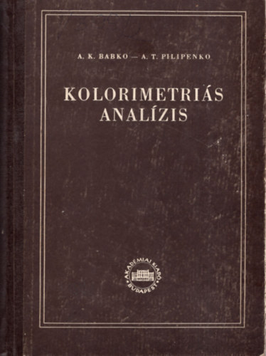 A.K.-Pilipenko, A.T. Babko - Kolorimetri�s anal�zis