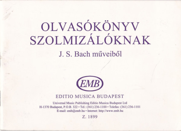 J. S. Bach - Olvasknyv szolmizlknak