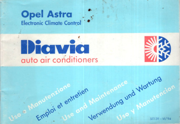 Opel Astra Electronic Climate Control - Diavia auto air conditioners