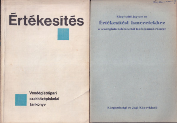 Dr. Sndor Lszl - rtkests s kiegszt jegyzet (Vendgltipari szakkzpiskolai tanknyv) (2 db)