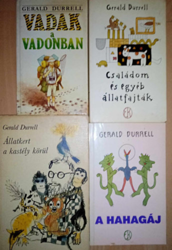 Gerald Durrell - (4db) Gerald Durrel csomag: Vadak a vadonban + A hahagj + Csaldom s egyb llatfajtk + llatok a kastly krl