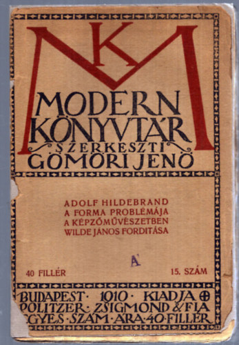 Adolf Hildebrand - A Forma Problmja a Kpzmvszetben