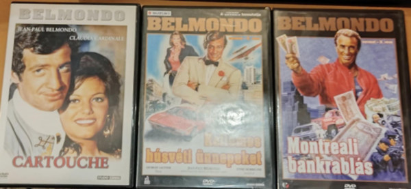 Jean-Paul Belmondo - 3 db Belmondo DVD: Cartouche + Kellemes húsvéti ünnepeket + Montreali bankrablás