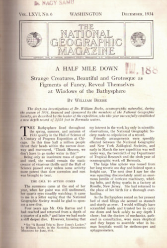 Több szerző - The National Geographic magazine Vol. LXVI. 1934. December + LXVII. 1935. teljes évfolyam (13 szám)