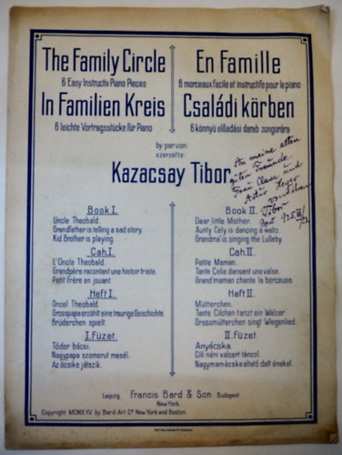 Kazacsay Tibor  (dedik�lt) - Csal�di k�rben - 1925