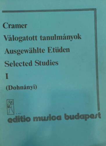 Ernő Dohnányi J. B. Cramer - VÁLOGATOTT TANULMÁNYOK I. Z 3015