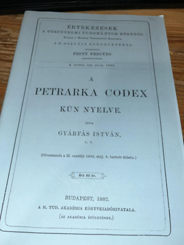 Gyárfás István - A Petrarka Codex kún nyelve