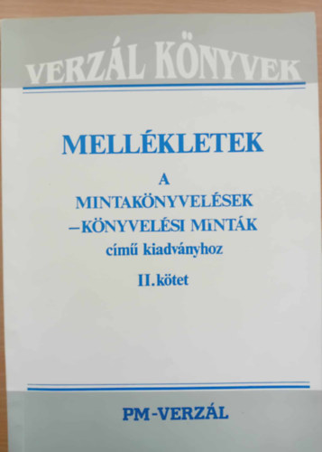Mellékletek a mintakönyvelések-könyvelési minták című kiadványhoz II