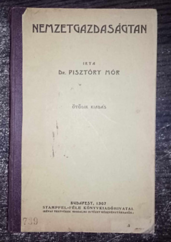 dr. Piszt�ry M�r - Nemzetgazdas�gtan