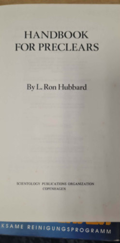L. Ron Hubbard - Handbook for preclears