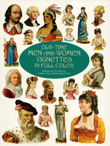 Carol Belanger GRafton - Old-time men and women vignettes in full color