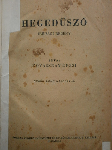 Kov�nsznay Erzsi - Heged�sz�