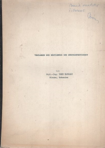 Imre Hansgi - Verfahren zur bestimmung der gebirgsfestigkeit