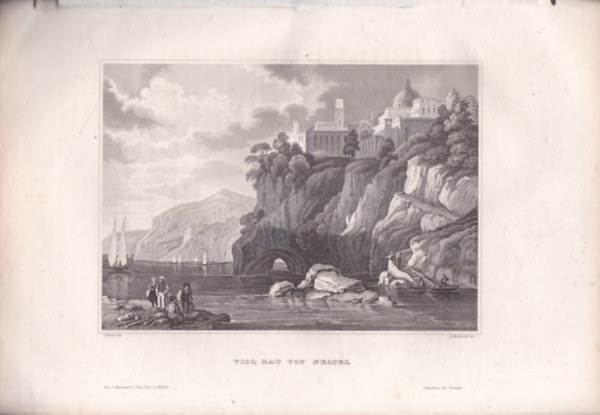 Vico, Bay von  Neapel (Vico Equense telepls, Npoly mellett, Olaszorszg, Itlia) (16x23,5 cm mret eredeti aclmetszet) (1856)