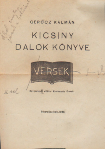 Gerőcz Kálmán - Kicsiny Dalok Könyve