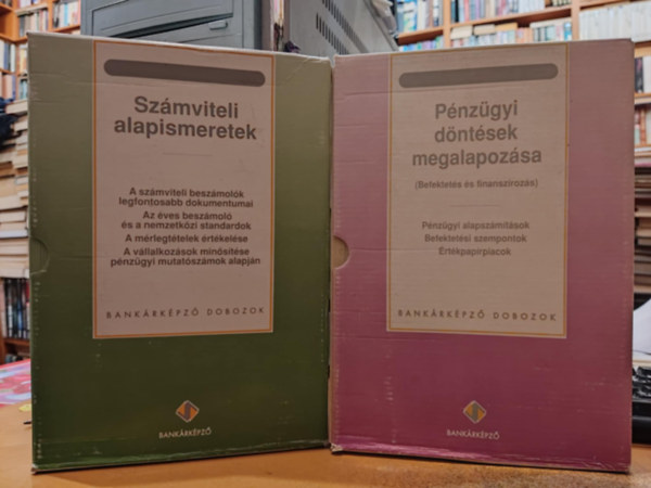 Bank�rk�pz� - 2 db Bank�rk�pz� dobozok: P�nz�gyi d�nt�sek megalapoz�sa + Sz�mviteli alapismeretek