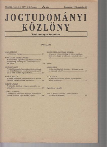 Dr.Halsz Jzsef - Jogtudomnyi kzlny-Bp.1990.03.