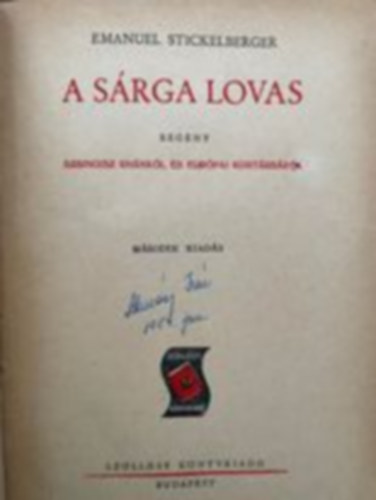 Emanuel Stickelberger - A srga lovas
