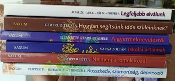 Varga Zoltn, Jeanette Stark-Stdele, Gertrud Teusen, Lux Elvira Popper Pter - 6 db os KNYVMENT AJNLAT, pszicholgia: Rosszkedv, szomorsg, depresszi+ Ne menj a romok kz!+ Iskolai rtalmak+ A gyermeknevelsrl iskolskorig+ Hogyan segtsnk ids szleinknek?+ Legfeljebb elvlunk