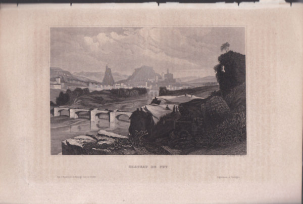 Chateau de Puy (Chateau du Puy kastély, Franciaország, Európa) (16x23,5 cm lapméretű eredeti acélmetszet, 1856-ból)