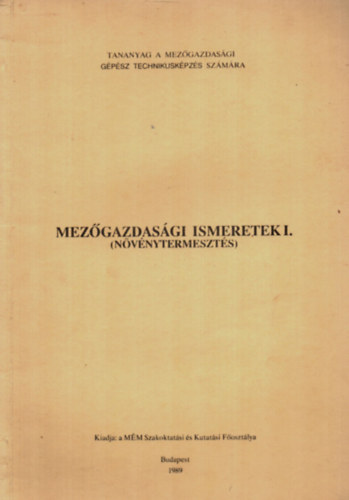 Dr. Vajdai Imre - Mez�gazdas�gi ismeretek I. (N�v�nytermeszt�s.)