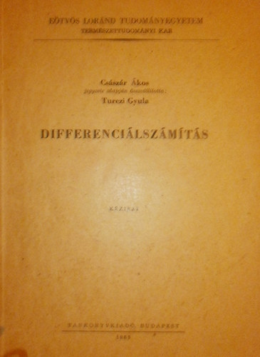 Turczi Gyula; Csszr kos - Differencilszmts