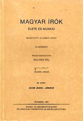 Gulys Pl - Magyar rk lete s munki XV.