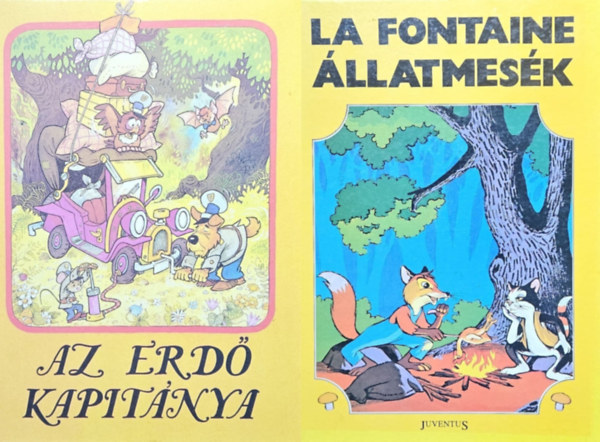 La Fontaine Szerk.: Elvy Ross Ford.: Pappné Varga Zsuzsa Graf.: Nemo Dargay Attila Hévízi Gábor - 2 db állatmese : Az erdő kapitánya + Állatmesék
