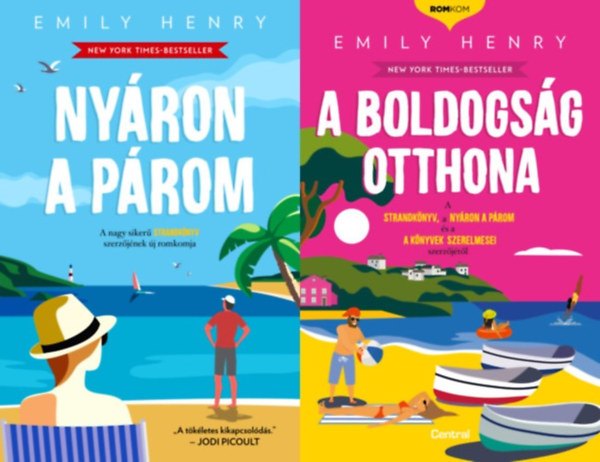 Emily Henry, Emily Henry Emily Henry - 2 db Emily Henry KÜLÖNLEGES, ÉLDEKORÁLT KIADÁSÚ romantikus regény: A boldogság otthona - (Különleges kiadás) + Nyáron a párom - (Különleges kiadás)