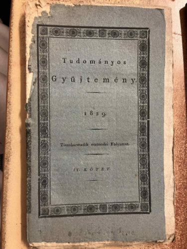 Vörösmarty Mihál. (szerk.) - Tudományos Gyűjtemény 1829 IX. kötet