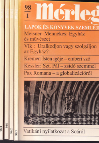 Mrleg - Lapok s knyvek szemlje - 34. vfolyam 1998/1-4