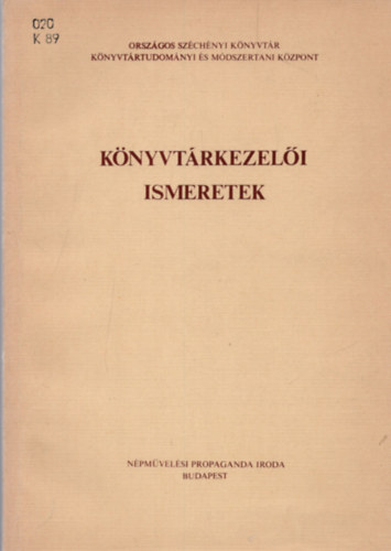 Pint�r M�rta-Ferenczy Endr�n� - K�nyvt�rkezel�i ismeretek