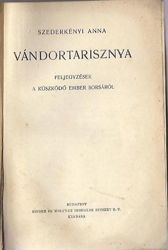 Szederk�nyi Anna - V�ndortarisznya