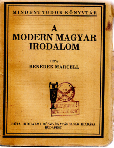 Benedek Marcell - A modern magyar irodalom