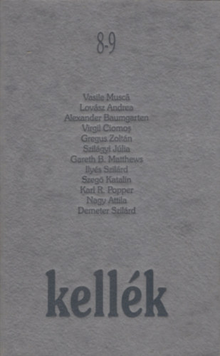 főszerk:Tonk Márton - Kellék filozófiai folyóirat 1997. 8-9. szám