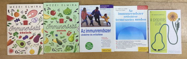Sigrid Schmidt, Dr. Volker zur Linden Mezei Elmira - Dr. Mangó Gabriella Helga zur Linden - 5 db könyv az egészséges immunrendszerért - Immunerősító ételek, Immunerősító ételek 2., Az immunrendszer, Az immunrendszer erősítése természetes módon, A gyógyítás útjai