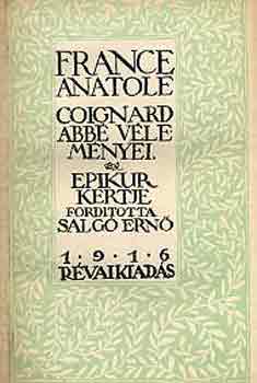 Anatole France - Coignard abb vlemnyei-Epikur kertje