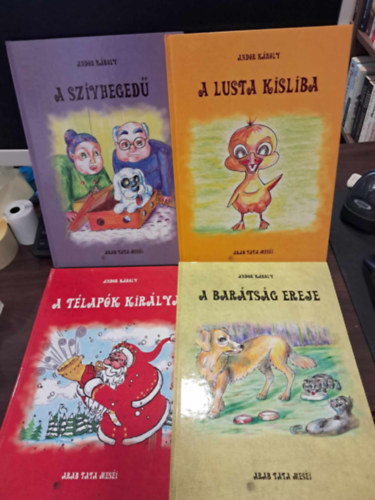Andor Károly - 4 db-os Andor Károly mese könyvcsomag: A lusta kisliba+A szívhegedű+A barátság ereje+A télapók királya