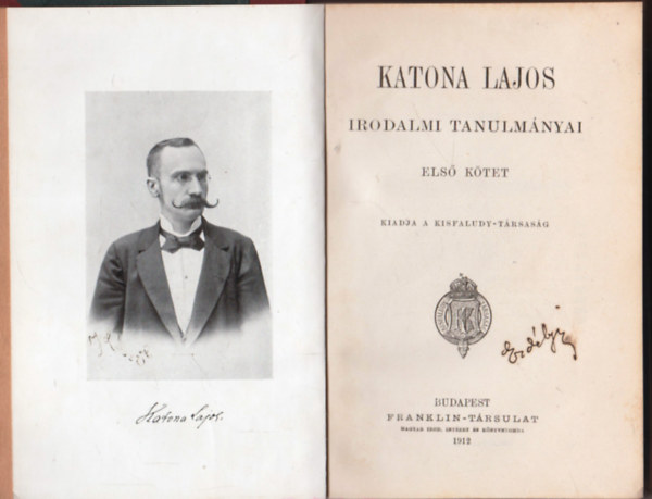 Katona Jnos - Katona Lajos irodalmi tanulmnyai I-II.