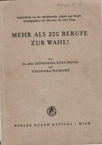 Dr. Otto Timp - Mehr als 200 berufe zur Wahl!