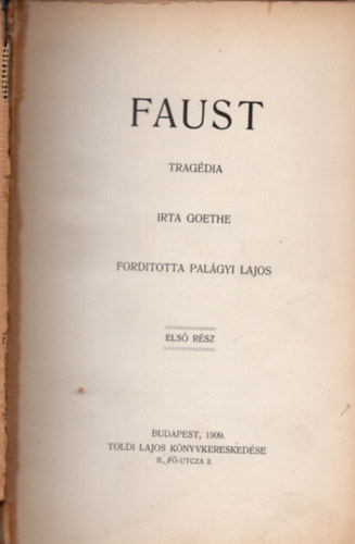 Goethe - Faust I. - A tragdia els rsze