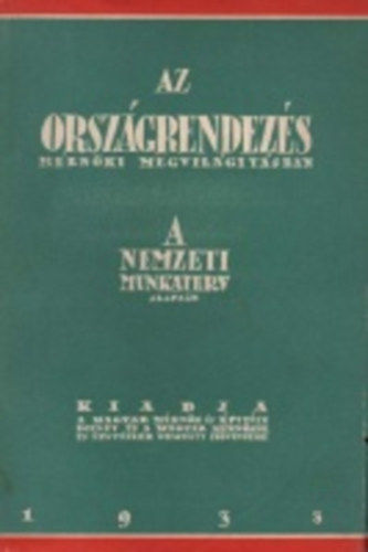 Az orszgrendezs mrnki megvilgtsban (Nemzeti munkaterv alapjn)