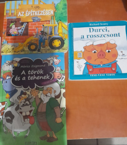 Mricz Zsigmond Richard Scarry - 3 db meseknyv: Mi jsg... az ptkezsen, A trk s a tehenek s ms mesk, Durci, a rosszcsont (Richard Scarry)