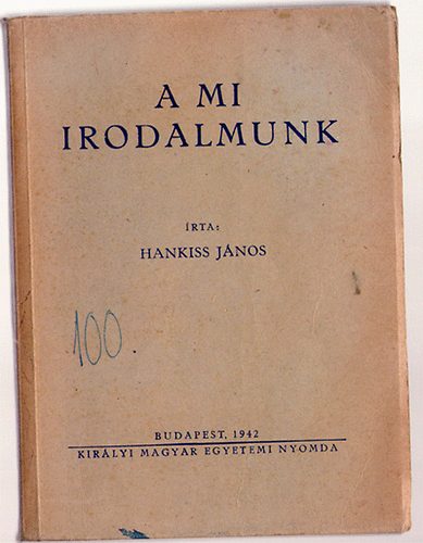 Hankiss Jnos - A mi irodalmunk