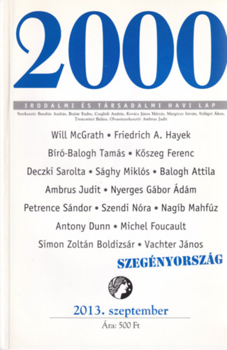 2000 Irodalmi �s T�rsadalmi Havi Lap - 2013. szeptember